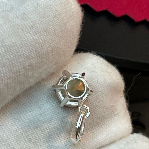 Swarovski Smoked Topaz Ring 7 & Pendant Necklace Set 20” Sterling Chain - Picture 8 of 10